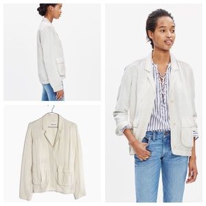 Madewell White League Cargo Jacket